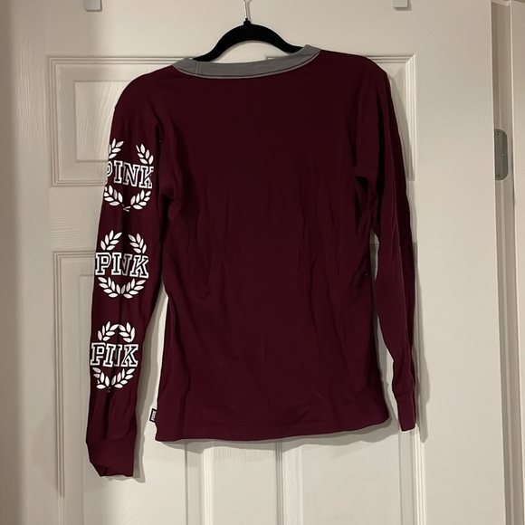VS Pink collegiate burgundy long sleeve - Picture 5 of 5